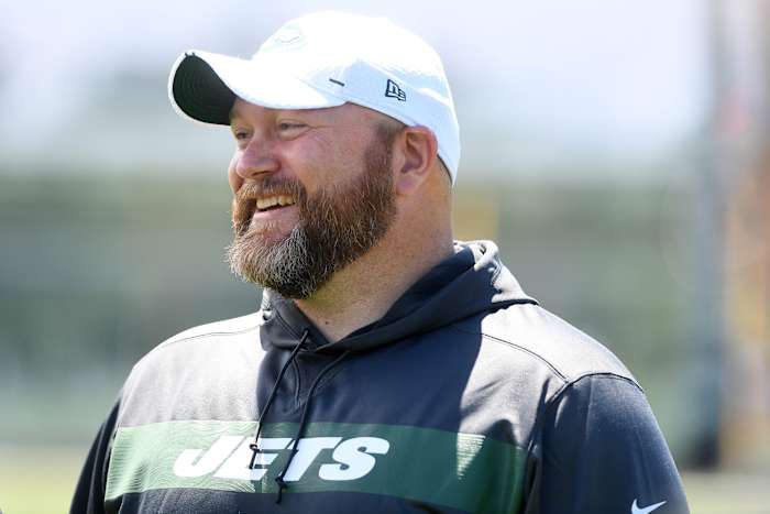 Jets GM Joe Douglas at practice